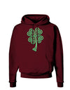 3D Style Celtic Knot 4 Leaf Clover Dark Hoodie Sweatshirt-Hoodie-TooLoud-Maroon-Small-Davson Sales