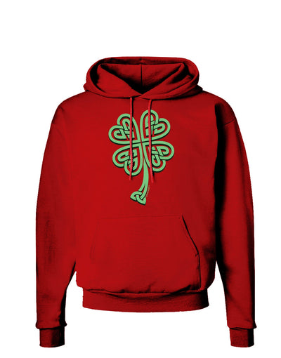 3D Style Celtic Knot 4 Leaf Clover Dark Hoodie Sweatshirt-Hoodie-TooLoud-Red-Small-Davson Sales