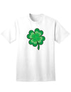 4 Leaf Clover Shamrock Adult Unisex St Patrick's Day T-Shirt-TooLoud-White-Small-Davson Sales