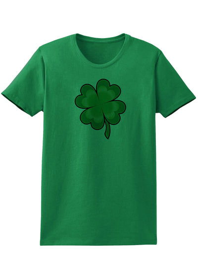 4 Leaf Clover Shamrock Adult Womens St. Patrick's Day T-Shirt-TooLoud-Kelly Green-Small-Davson Sales