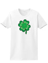 4 Leaf Clover Shamrock Adult Womens St. Patrick's Day T-Shirt-TooLoud-White-Small-Davson Sales