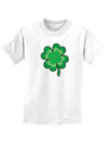 4 Leaf Clover Shamrock Childrens St Patrick's Day T-Shirt-TooLoud-White-Small-Davson Sales