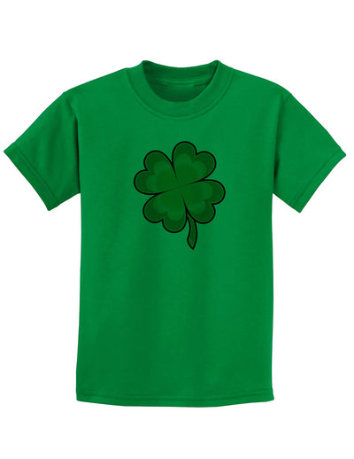 4 Leaf Clover Shamrock Childrens St Patrick's Day T-Shirt-TooLoud-Kelly Green-Small-Davson Sales