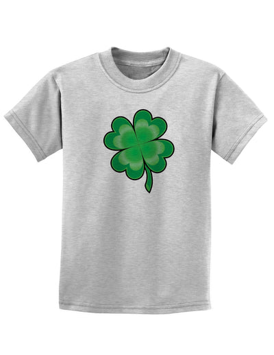 4 Leaf Clover Shamrock Childrens St Patrick's Day T-Shirt-TooLoud-Ash Gray-Small-Davson Sales