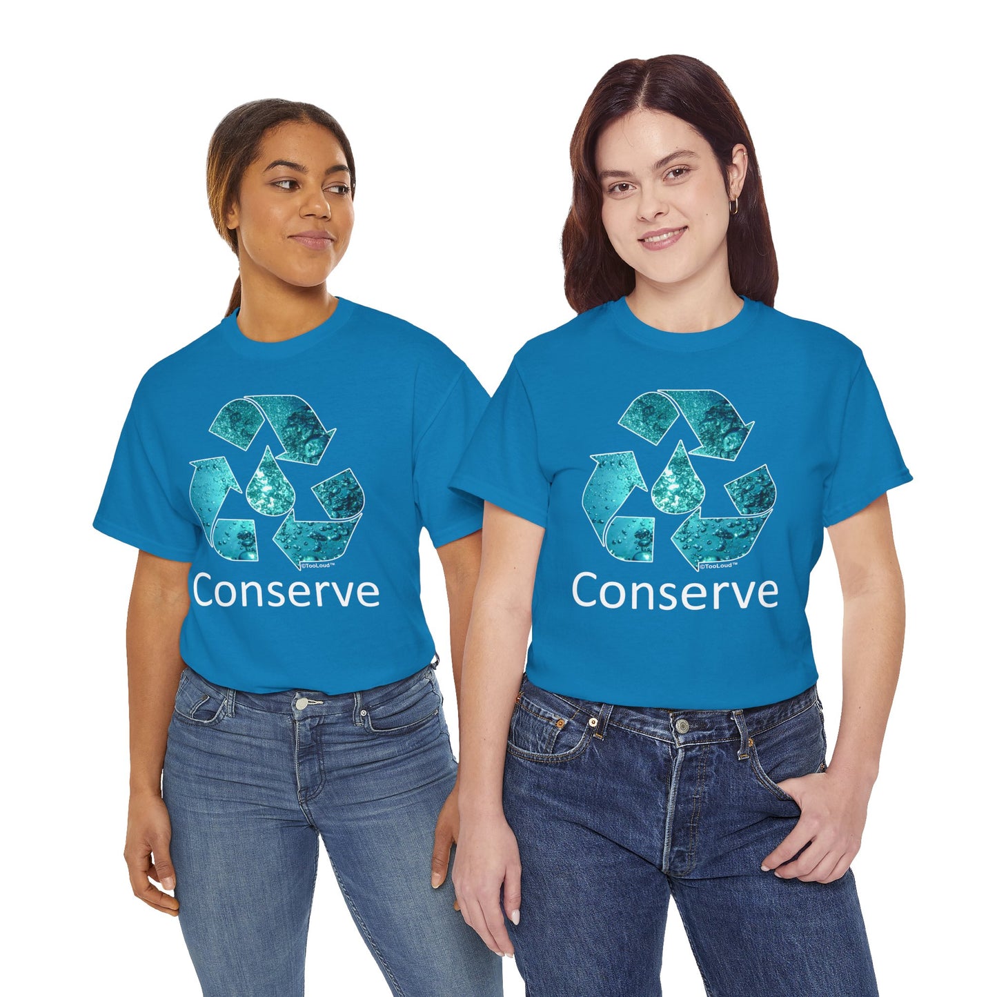 Water Conservation Text Adult Dark T-Shirt by TOOLOUD