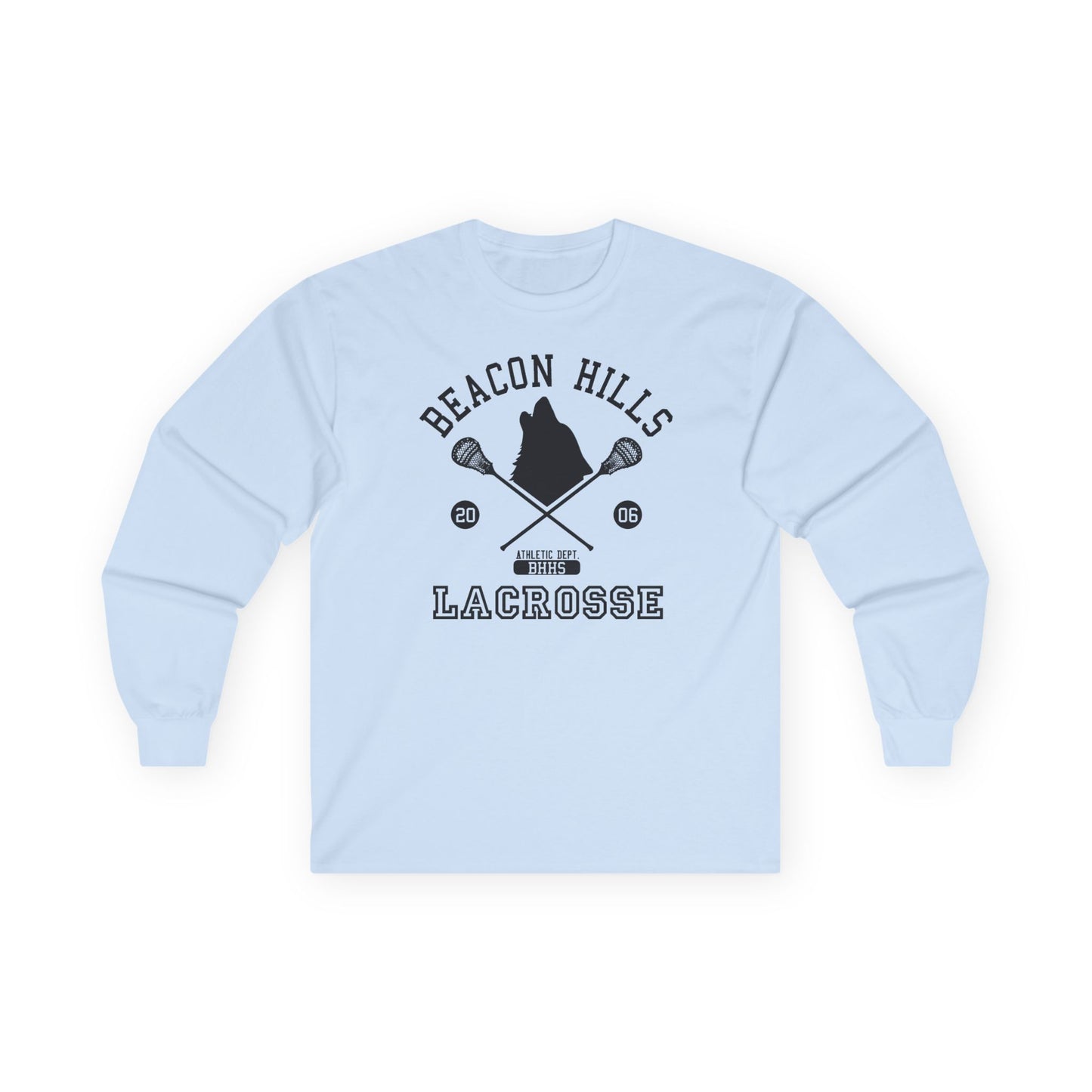 Beacon Hills Lacrosse Wolf Adult Long Sleeve Shirt by TOOLOUD