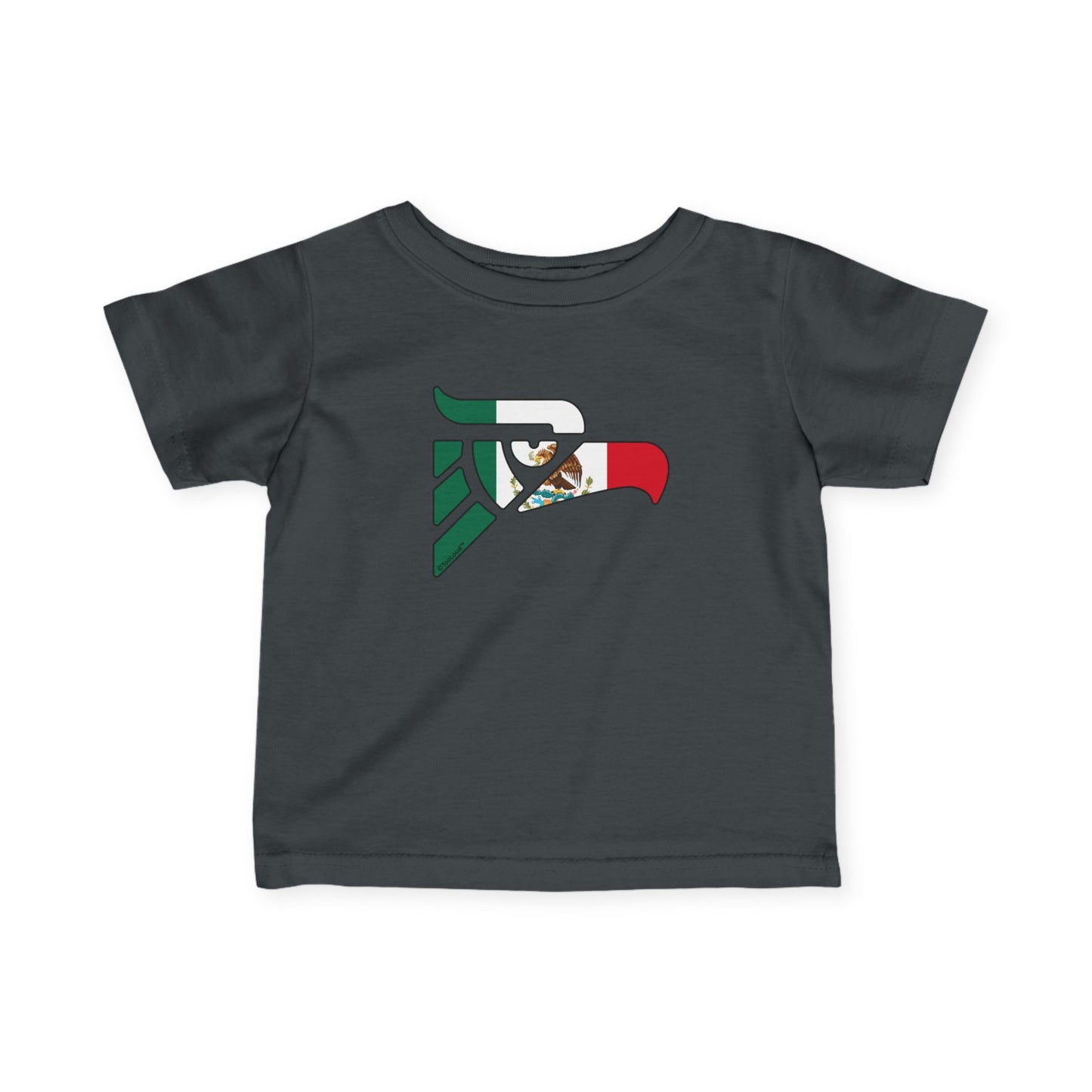 Hecho en Mexico Eagle Symbol – Mexican Flag Infant T-Shirt (Dark) by TOOLOUD