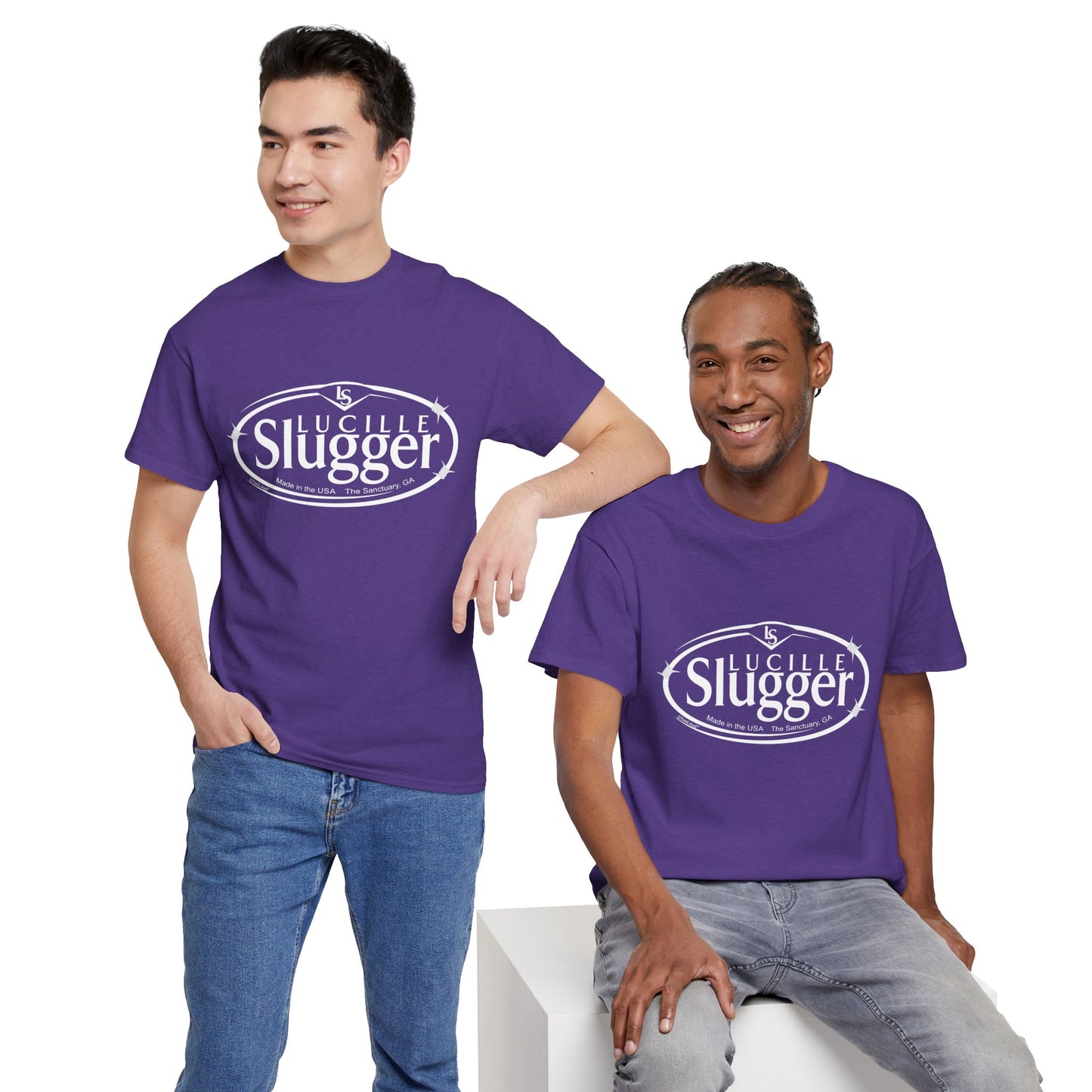 Lucille Slugger Logo Adult Dark T-Shirt by TOOLOUD