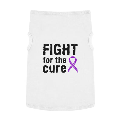 Fight for the Cure - Purple Ribbon Alzheimers Disease Stylish Cotton Dog Shirt