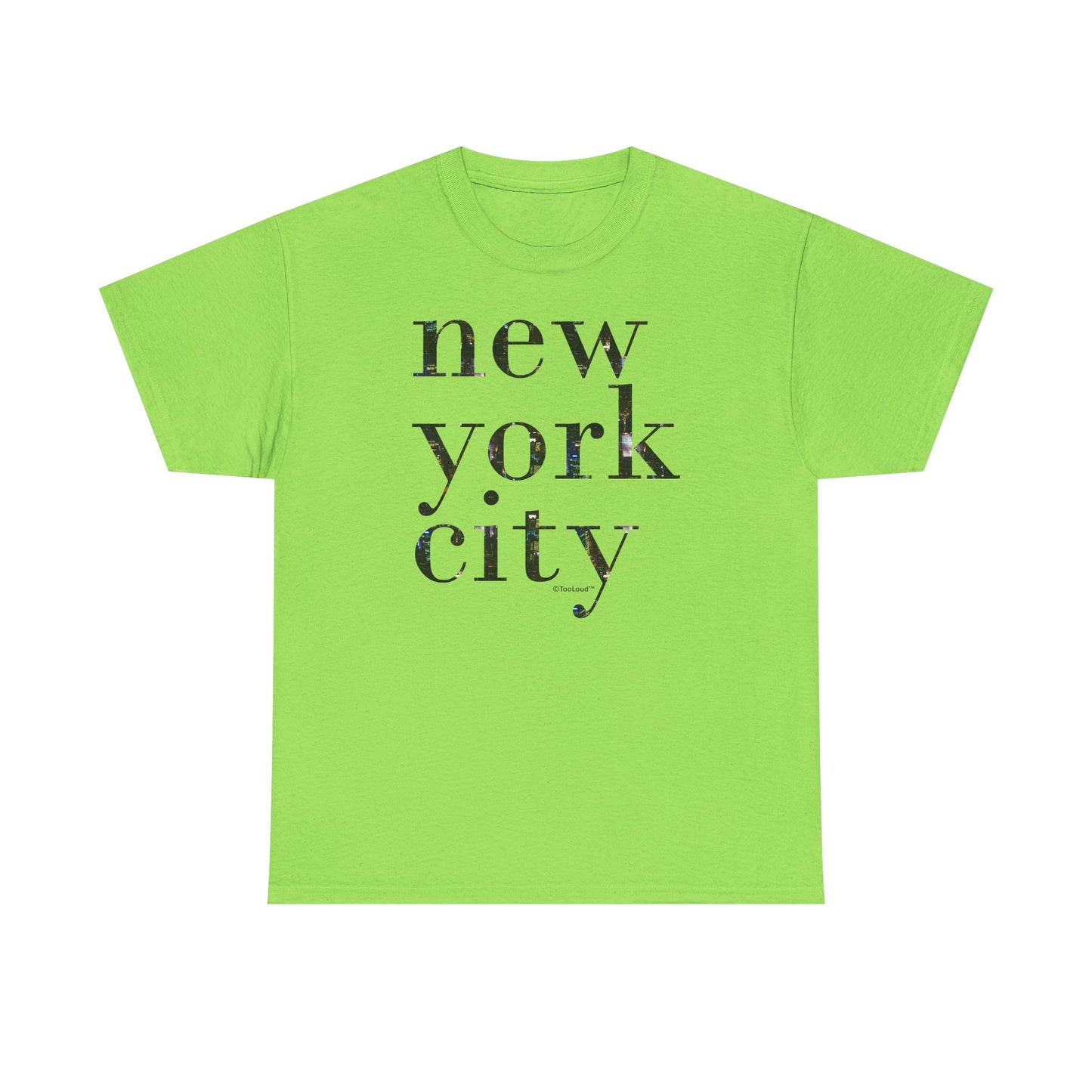 New York City – City Lights Adult T-Shirt by TOOLOUD