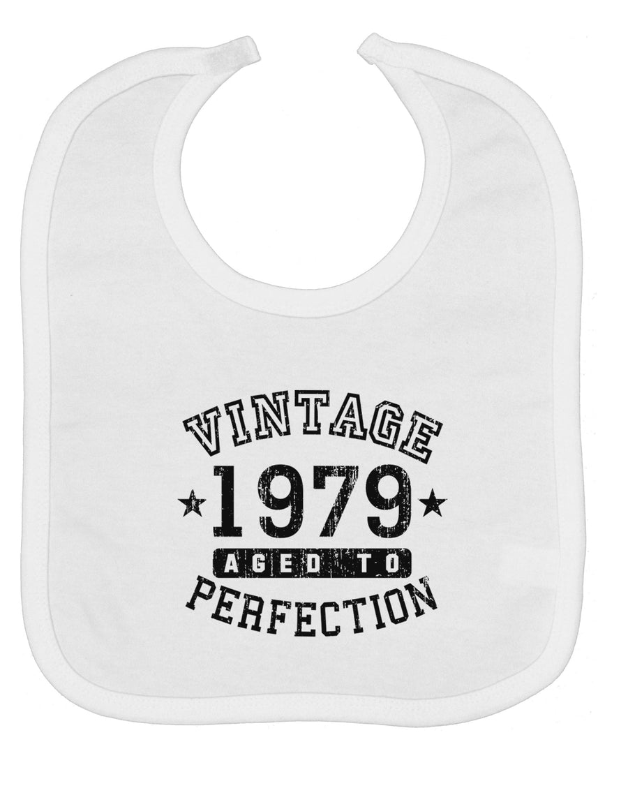 40th Birthday Vintage Birth Year 1979 Baby Bib by TooLoud