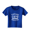 40th Birthday Vintage Birth Year 1979 Toddler T-Shirt Dark by TooLoud-TooLoud-Royal-Blue-2T-Davson Sales