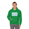 TOOLOUD Distressed Chicago Flag Design Unisex Hoodie Sweatshirt