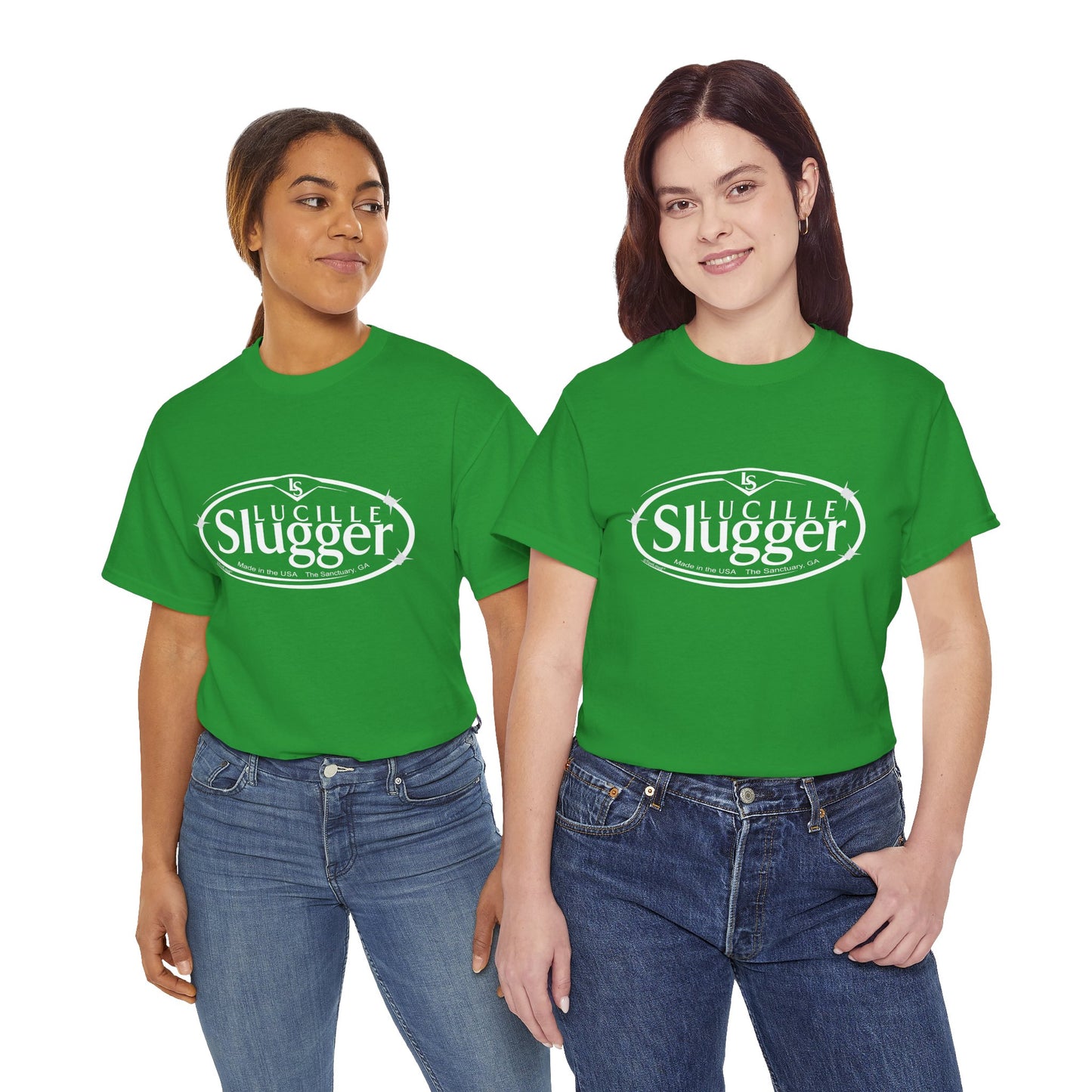 Lucille Slugger Logo Adult Dark T-Shirt by TOOLOUD
