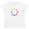 Rainbow Pot - Marijuana Leaf Women’s T-Shirt Cotton Tee (INTL-ORDERS)