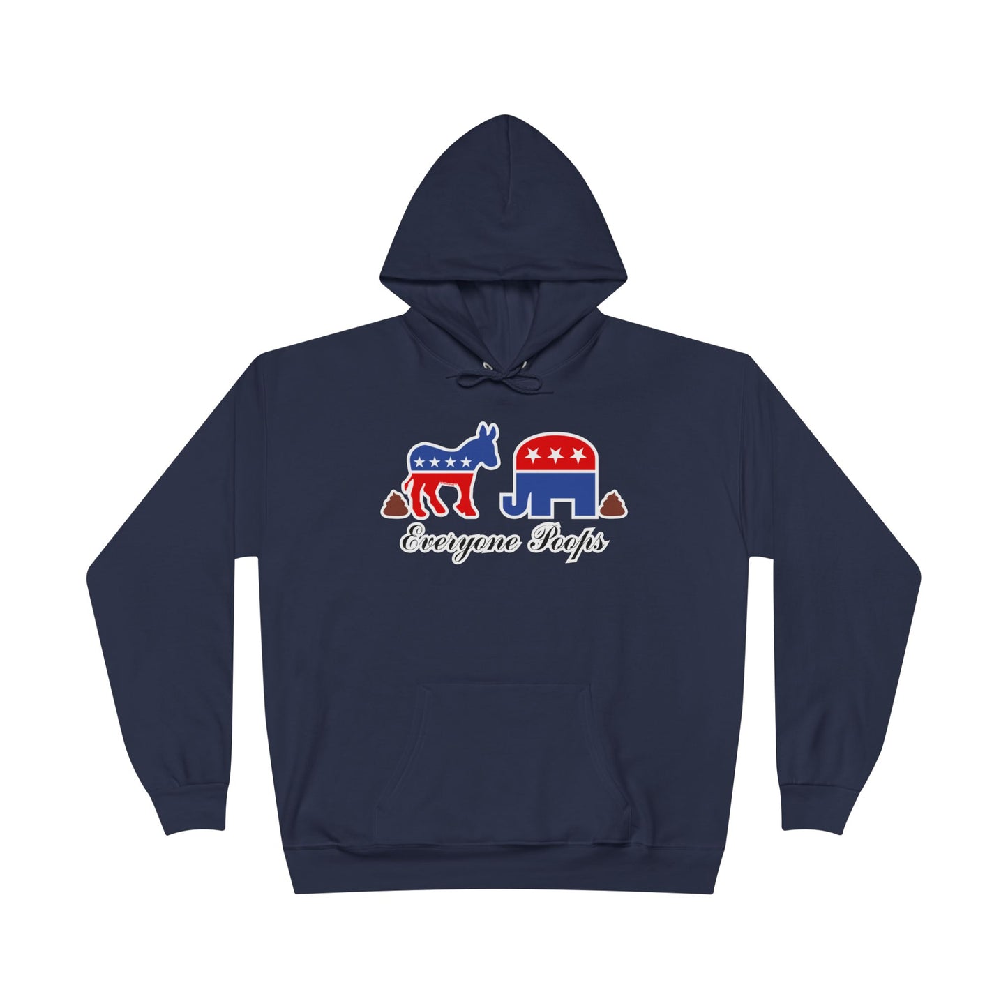 Everyone Poops Donkey Elephant Dark Hoodie Sweatshirt by TOOLOUD™
