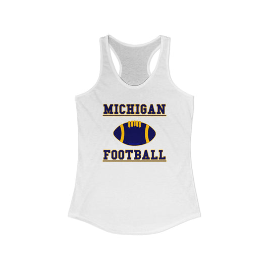 Michigan Football Women’s Racerback Tank Top by TOOLOUD