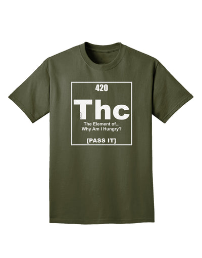 420 Element THC Funny Stoner Adult Dark T-Shirt by TooLoud-Mens T-Shirt-TooLoud-Military-Green-Small-Davson Sales