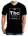 420 Element THC Funny Stoner Adult Dark V-Neck T-Shirt by TooLoud