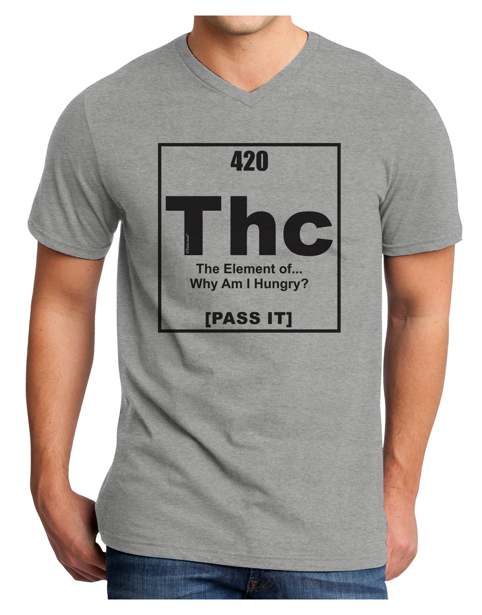 TooLoud 420 Element THC Funny Stoner V Neck T Shirt