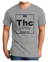 420 Element THC Funny Stoner Adult V-Neck T-shirt by TooLoud-Mens V-Neck T-Shirt-TooLoud-HeatherGray-Small-Davson Sales