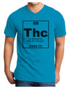 420 Element THC Funny Stoner Adult V-Neck T-shirt by TooLoud-Mens V-Neck T-Shirt-TooLoud-Turquoise-Small-Davson Sales