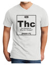 420 Element THC Funny Stoner Adult V-Neck T-shirt by TooLoud