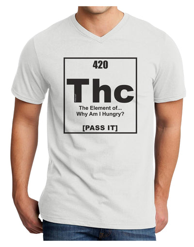 420 Element THC Funny Stoner Adult V-Neck T-shirt by TooLoud-Mens V-Neck T-Shirt-TooLoud-White-Small-Davson Sales