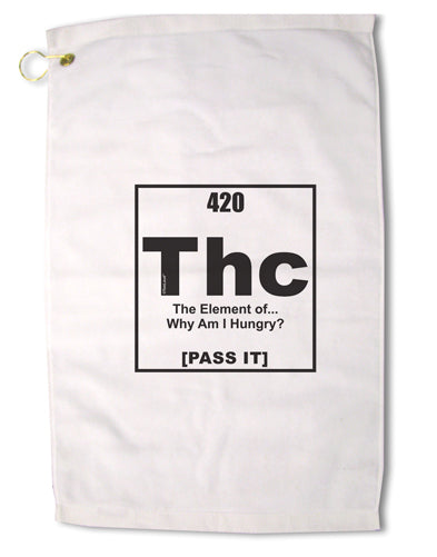 420 Element THC Funny Stoner Premium Cotton Golf Towel - 16 x 25 inch by TooLoud-Golf Towel-TooLoud-16x25"-Davson Sales