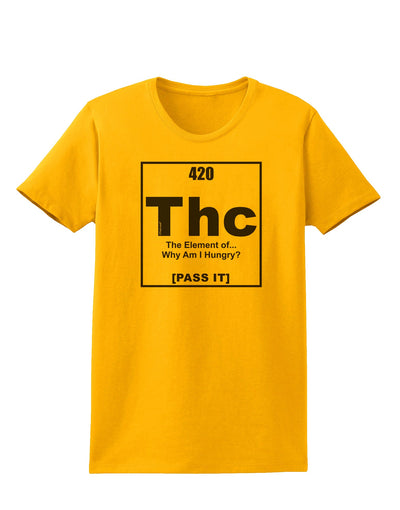 420 Element THC Funny Stoner Womens T-Shirt by TooLoud-Womens T-Shirt-TooLoud-Gold-X-Small-Davson Sales