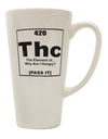 420 Element THC Funny Stoner 16 Ounce Conical Latte Coffee Mug - Expertly Crafted Drinkware by TooLoud-Conical Latte Mug-TooLoud-White-Davson Sales