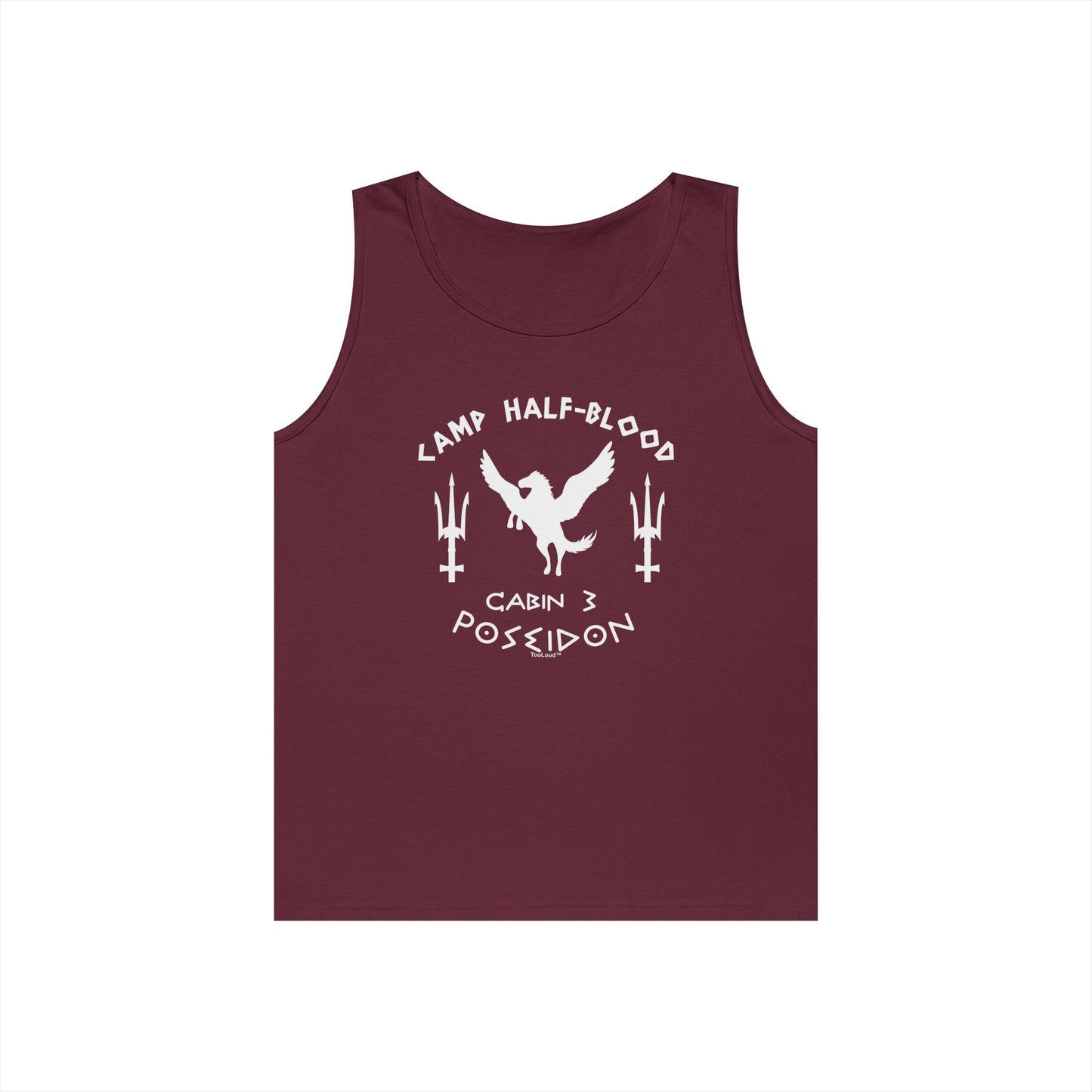 Cabin 3 Poseidon Camp Half-Blood Adult Loose Dark Tank Top by TOOLOUD – Greek Demigod Inspired Design
