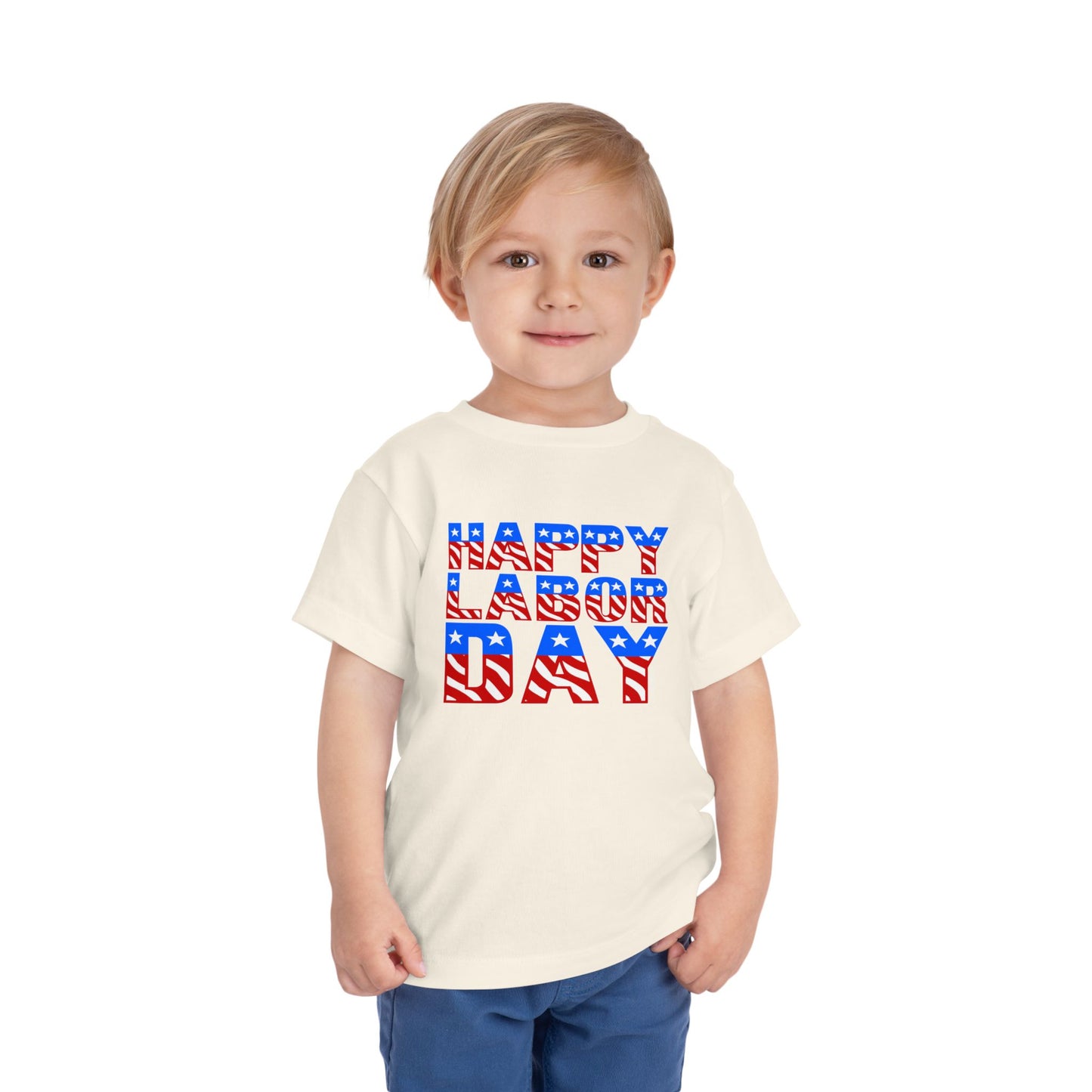 Happy Labor Day ColorText Toddler T-Shirt by TOOLOUD