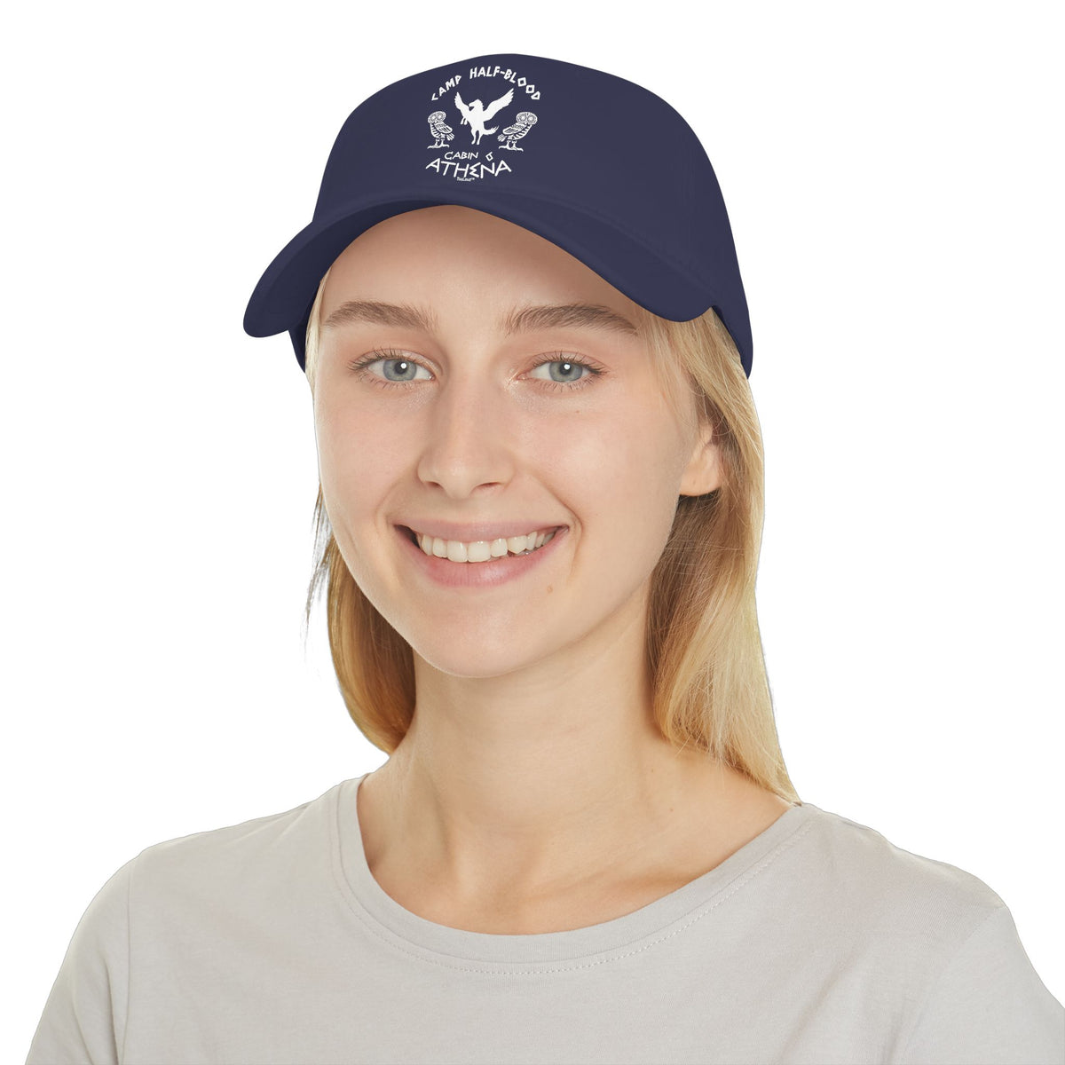 Camp Half-Blood Cabin 6 Athena Adult Dark Baseball Cap Hat by TOOLOUD