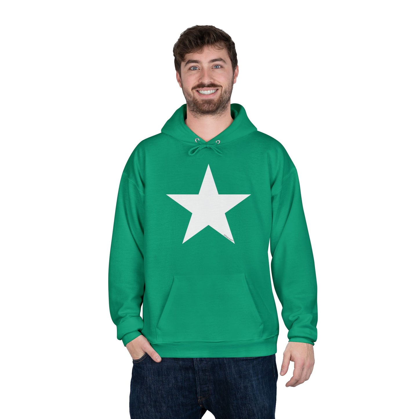 White Star Dark Adult Hoodie Sweatshirt by TOOLOUD