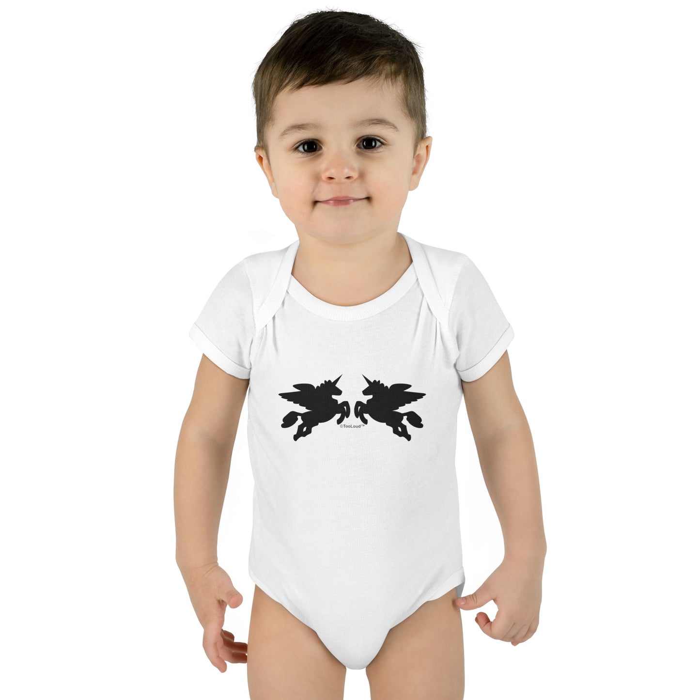 Unicorn Pegasus Design Baby Romper Bodysuit by TOOLOUD