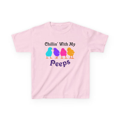 TooLoud Chillin with My Peeps Kids T-Shirt | Funny Easter Children's Apparel