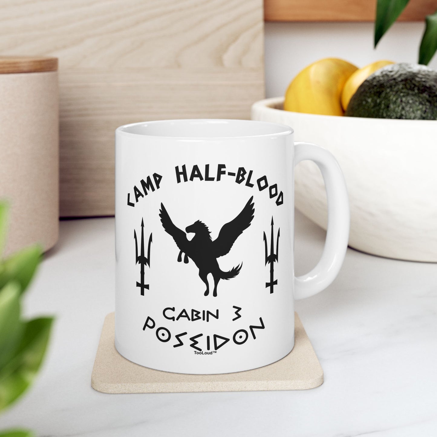 Cabin 3 Poseidon Camp Half-Blood Printed Coffee Mug – 11oz or 15oz by TOOLOUD