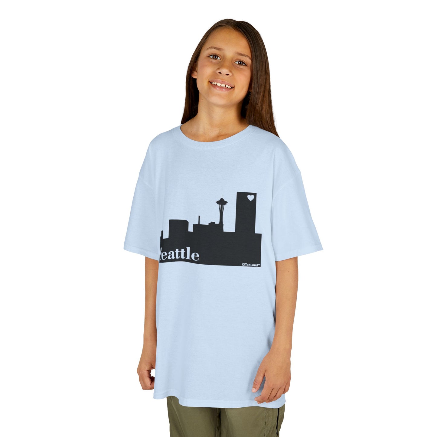 Seattle Skyline with Space Needle Children's T-Shirt by TOOLOUD