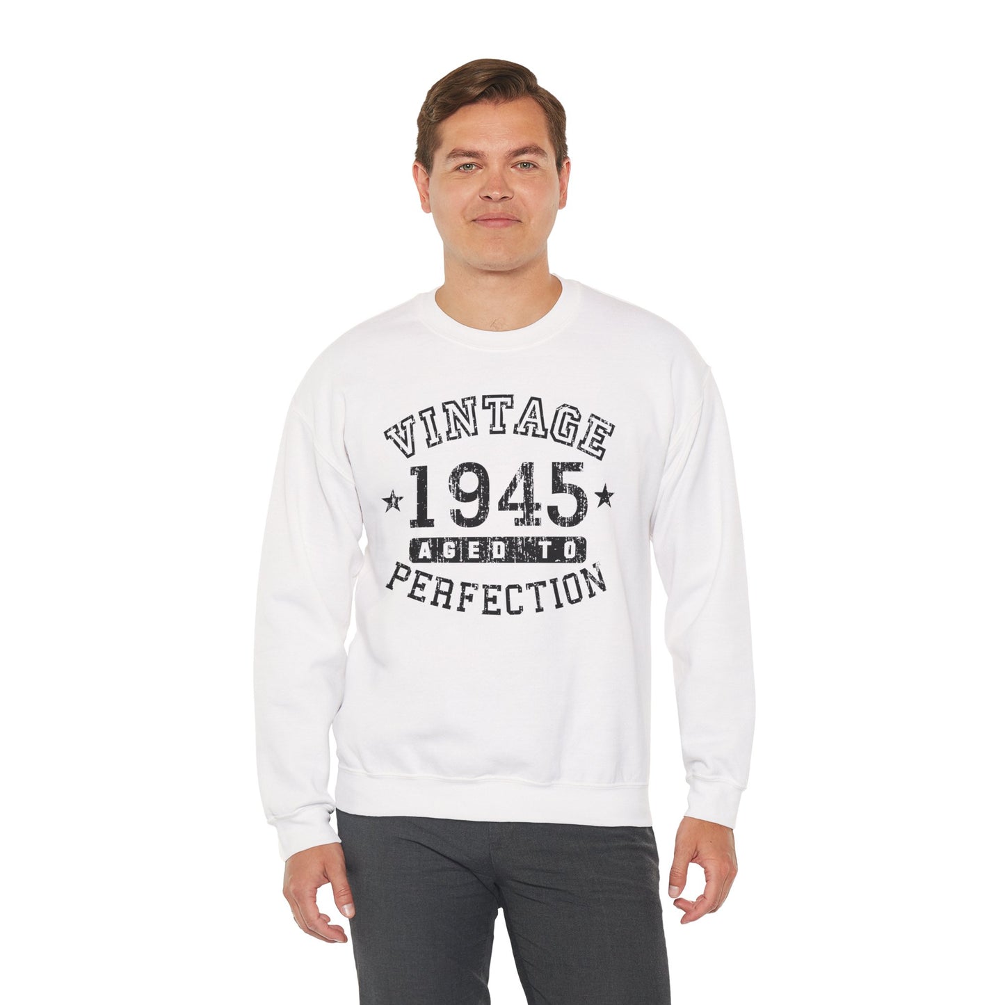 1945 - Vintage Birth Year Sweatshirt Adults Unisex by TOOLOUD