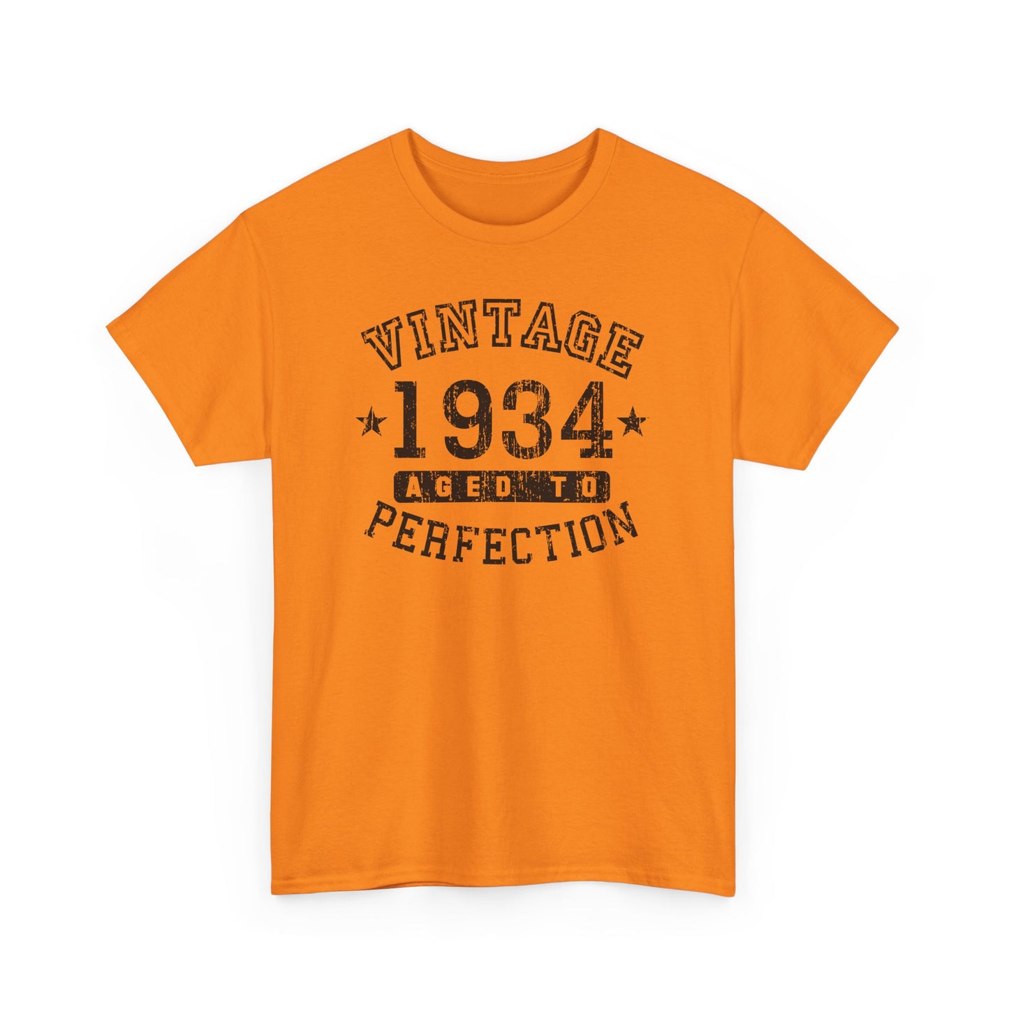 1934 - Adult Unisex Vintage Birth Year Aged to Perfection Birthday T-Shirt by TOOLOUD