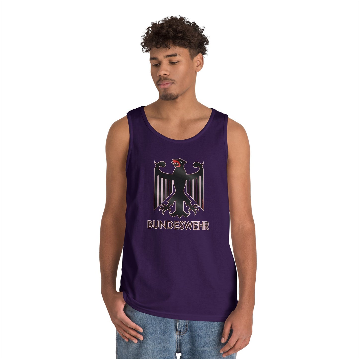 Bundeswehr Logo with Text Dark Loose Tank Top by TOOLOUD