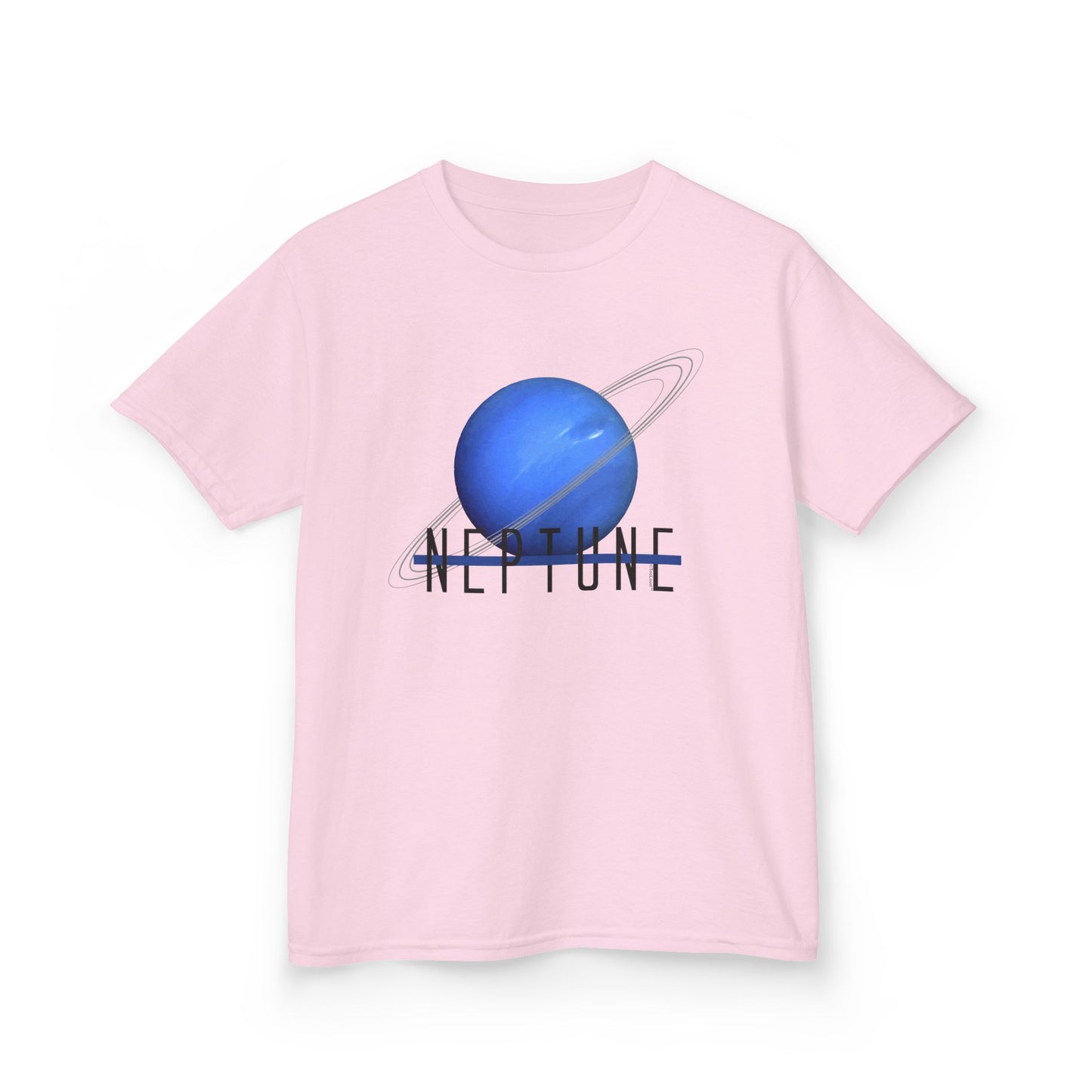 Planet Neptune Text Children's T-Shirt by TOOLOUD