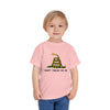 Don't Tread On Me Gadsden Flag Rattlesnake Toddler Short Sleeve T-Shirt