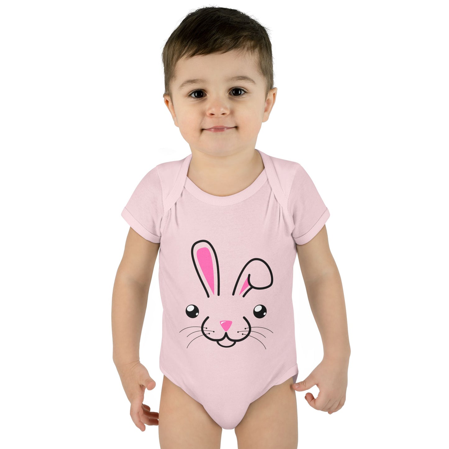 Cute Bunny Face Baby Romper Bodysuit by TOOLOUD
