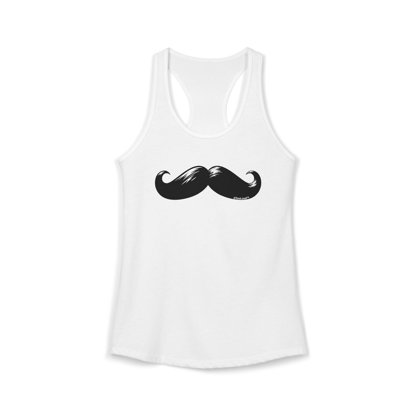 Big Black Mustache Women's Racerback Tank Top by TOOLOUD