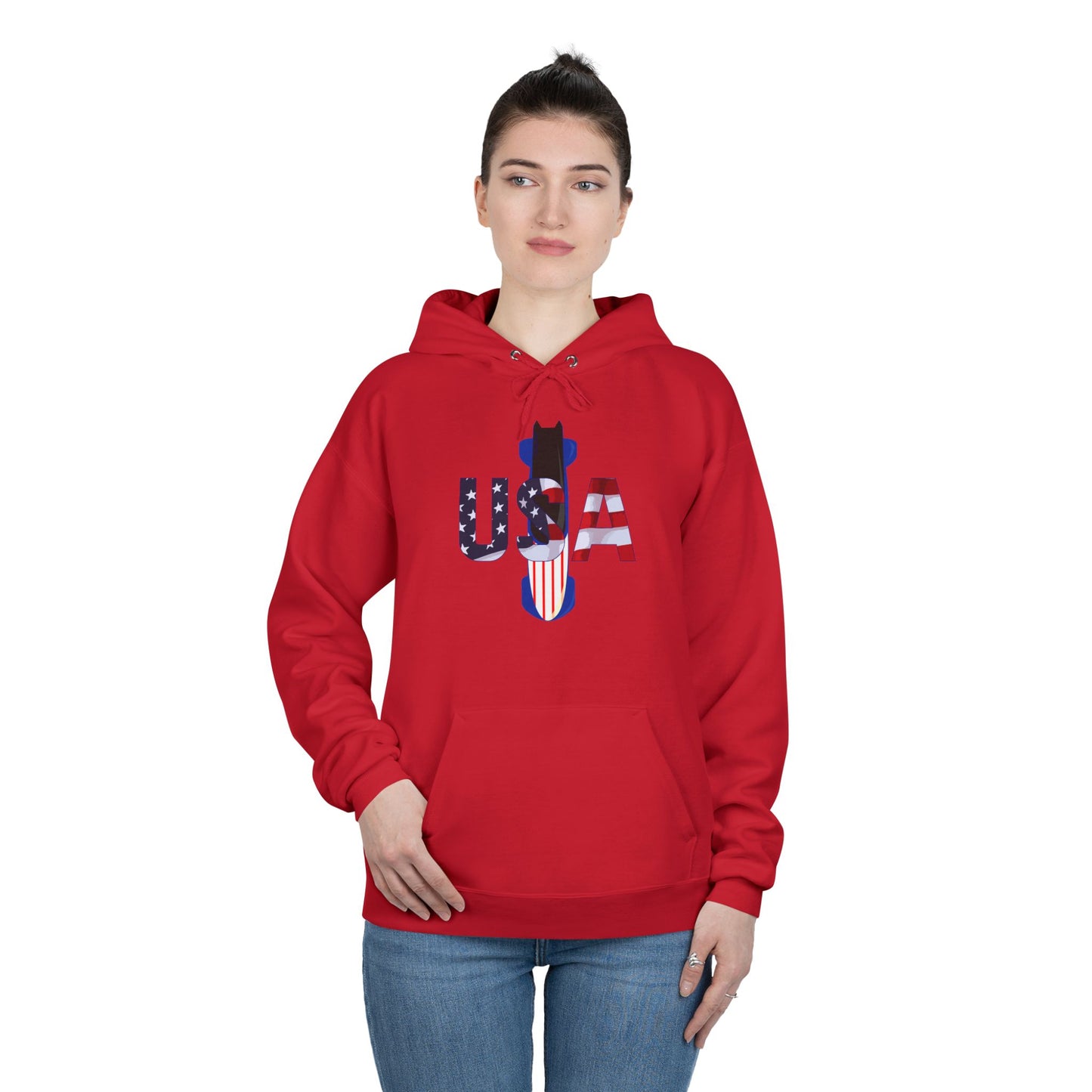 USA Bobsled Adult Hooded Sweatshirt by TOOLOUD