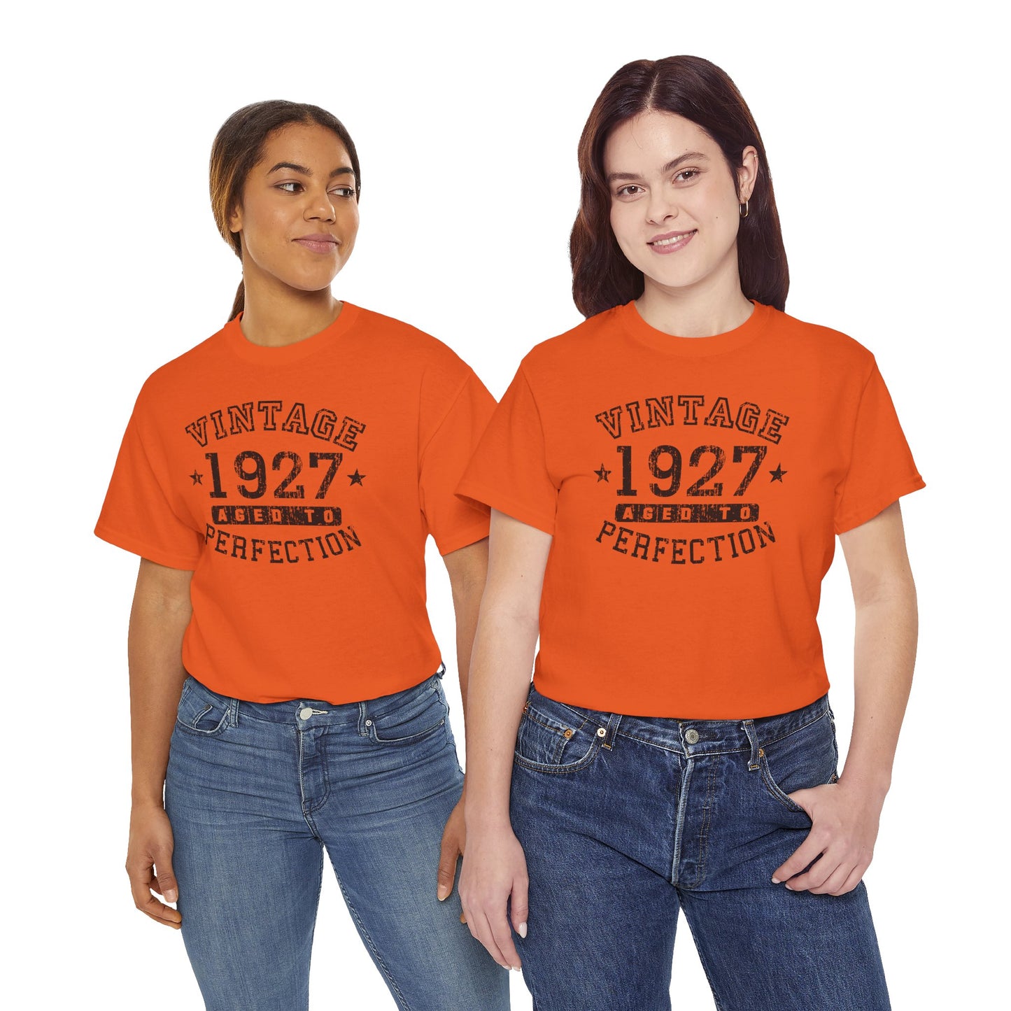 1927 – Adult Unisex Vintage Birth Year Aged to Perfection Birthday T-Shirt by TOOLOUD