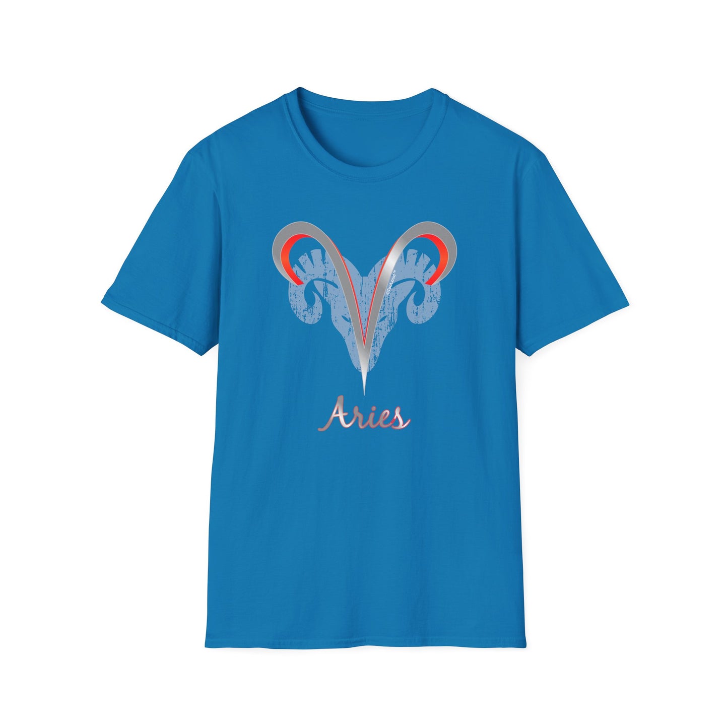 Aries Zodiac Symbol Adult Dark T-Shirt by TOOLOUD