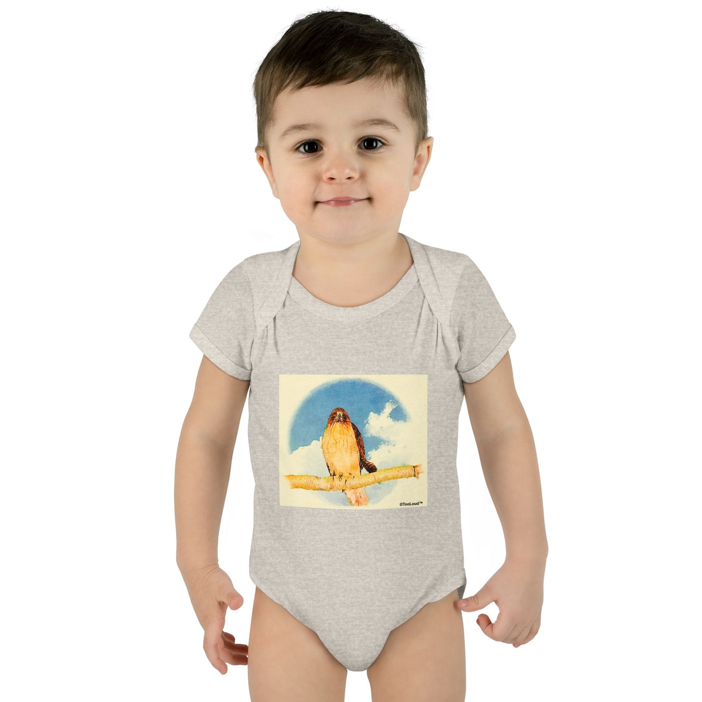 Red-tailed Hawk Baby Romper Bodysuit by TOOLOUD